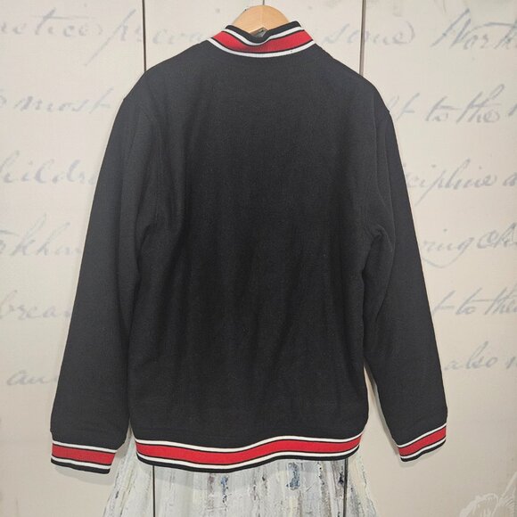 DC Rob Dyrdek Varsity Jacket Mens Size XL Black Red - Picture 2 of 8